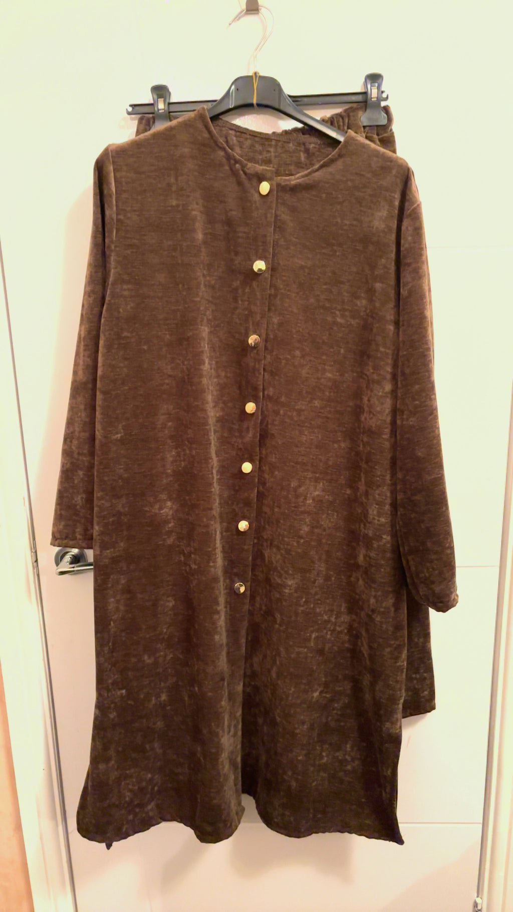 Velvet Button Down Modest Co-ord